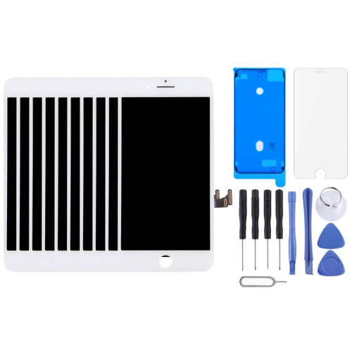 10 PCS LCD Screen and Digitizer Full Assembly for iPhone 7 Plus(White)