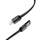 ROCK S3 USB to 8 Pin Portable Charging Data Cable with Keychain, Length: 14cm(Black)