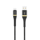 WIWU Elite Series ED-101 2.4A USB to USB-C / Type-C Interface Nylon Braided Fast Charging Data Cable, Cable Length: 2m