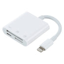 NK-101Y Pro 8 Pin to 8 Pin + SD + TF Port 3 in 1 Camera Reader Adapter