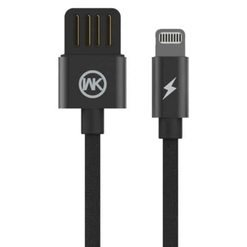 WK WDC-055i 2.4A 8 Pin Babylon Aluminum Alloy Charging Data Cable, Length: 1m(Black)