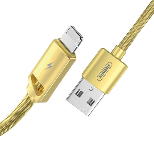 REMAX RC-166i Kinry Series 2.1A USB to 8 Pin Data Cable, Cable Length: 1m (Gold)