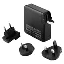 MOMAX IP93H 18W Q.Power Plug PD Quick Charging Travel Charger Power Adapter Set, with UK / AU / EU Plug(Black)