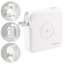 MOMAX IP93 18W Q.Power Plug Travel Charger Power Adapter with Type-C / USB-C Cable & UK / AU / EU Plug(White)