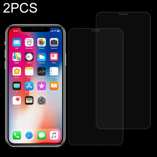 2 PCS For iPhone X 0.26mm 9H Surface Hardness Explosion-proof Non-full Screen Tempered Glass Screen Film
