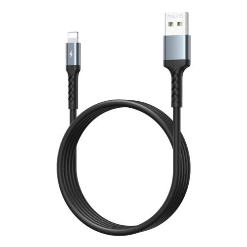 REMAX RC-161i Kayla Series 2.1A USB to 8 Pin Data Cable, Cable Length: 1m (Black)