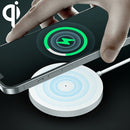 N3 15W QI Standard Magsafe Magnetic Wireless Fast Charge Charger for iPhone 12(White)