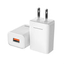 U015 Single USB Port Quick Charger Power Adapter(White)