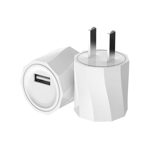C010-1 Single USB Port Charger Power Adapter (White)