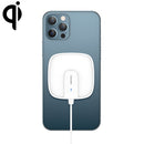 USAMS US-CD159 W1 15W Ultra-thin Wireless Fast Charger with Cable (White)