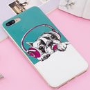 For iPhone 8 Plus & 7 Plus Noctilucent IMD Dog Pattern Soft TPU Back Case Protector Cover