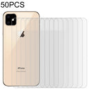 50 PCS For iPhone 11 9H 2.5D Half - Screen Transparent Mobile Phone Tempered Glass Film Back Film