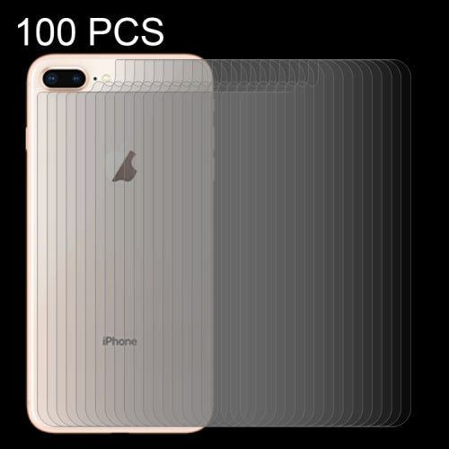 100 PCS for iPhone 8 Plus & 7 Plus 0.3mm 9H Surface Hardness 2.5D Curved Edge Explosion-proof Premium Tempered Glass Back Screen Protector