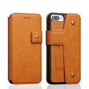 Cowhide Texture Magnetic Absorption Detachable Horizontal Flip Leather Case for iPhone 8 Plus & 7 Plus, with Holder & Card Slots & Wallet (Yellow)
