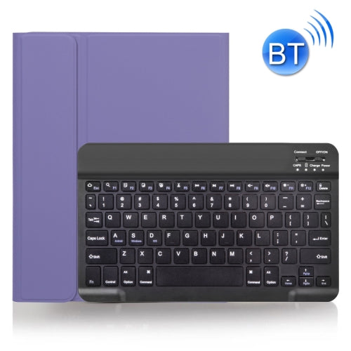 X-11B Skin Plain Texture Detachable Bluetooth Keyboard Tablet Case for iPad Pro 11 inch 2020 / 2018, with Pen Slot (Light Purple)