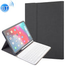 RK11 For iPad Pro 11 inch Silk Texture Detachable Plastic Bluetooth Keyboard Leather Tablet Case with Pen Slot & Stand Function(Black)