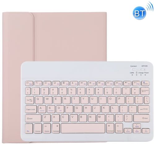 TG11B Detachable Bluetooth Pink Keyboard + Microfiber Leather Tablet Case for iPad Pro 11 inch (2020), with Pen Slot & Holder (Pink)