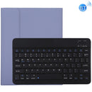 TG11B Detachable Bluetooth Black Keyboard + Microfiber Leather Tablet Case for iPad Pro 11 inch (2020), with Pen Slot & Holder (Purple)