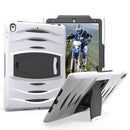 For iPad Pro 10.5 inch Wave Texture Series PC + Silicone Protective Case with Holder (White)