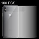 100 PCS for iPhone X 0.3mm 9H Surface Hardness 2.5D Transparent Tempered Glass Back Screen Protector