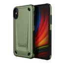 Ultra-thin TPU+PC Mechanic Shockproof Protective Case for iPhone X / XS (Army Green)