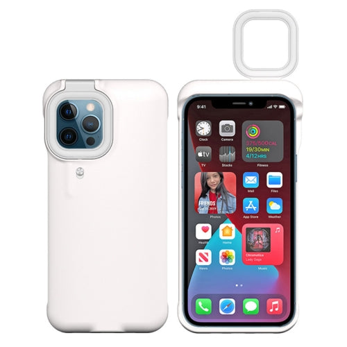 Ring Flash Selfie Fill Light Protective Case For iPhone 11 Pro Max (White)