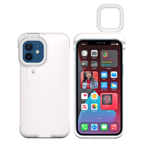 Ring Flash Selfie Fill Light Protective Case For iPhone 11 (White)