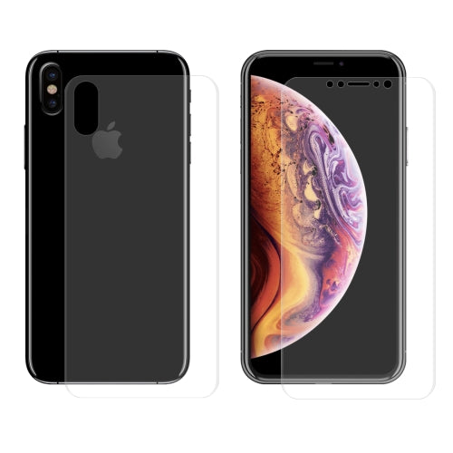 ENKAY Hat-Prince PET Full Screen 3D Curved Heat Bending HD Front + Back Screen Protector for iPhone XS Max (Transparent)