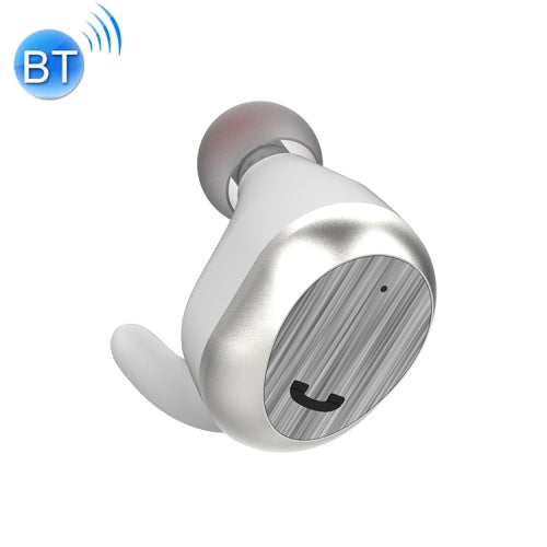 WK BS170 Bluetooth 4.2 Single Wireless Bluetooth Earphone, Support Call & Smart Voice Prompt & IOS Display Battery (White)