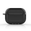 For AirPods Pro Simple Fluorescent Solid Color Earphone Protective Sleeve(Black)
