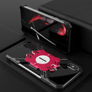 Hero Series Rugged Armor Metal Protective Case for iPhone X / XS (Black Red)