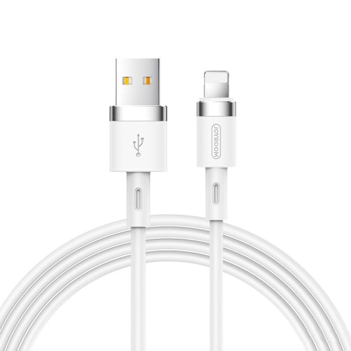 JOYROOM S-1224N2 1.2m 2.4A USB to 8 Pin Silicone Data Sync Charge Cable(White)