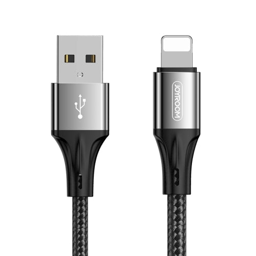 JOYROOM S-0230N1 N1 Series 0.2m 3A USB to 8 Pin Data Sync Charge Cable(Black)