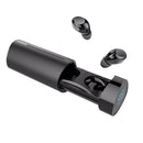 KONKA T6 TWS Pull-out Digital Display Silicone Mic Noise Reduction Bluetooth Earphone with Magnetic Charging Box, Support Touch (Black)