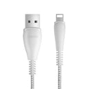 JOYROOM S-M393 Simple Series X Light 2.4A USB to 8 Pin Fast Charging Cable, Cable Length: 1m(White)