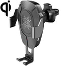 ROCK RWC-0232 10W QI Rotatable Infrared Touch Induction Wireless Charging Car Air Outlet Bracket for 4.7-6.5 inch Mobile Phones, B Version(Grey)