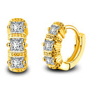 Classical Simple Personality Stylish Diamond-shape Earrings for Female(Gold)