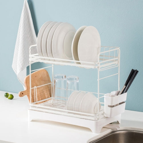 Original Xiaomi Youpin Jordan & Judy Double Layer Dish Drain Rack(White)