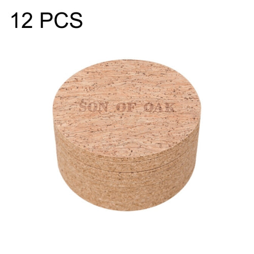 Original Xiaomi Youpin 12 PCS / Set Natural Cork Thermostatic Kitchen Insulation Cup Pads Coaster, Size: 95x95x4mm