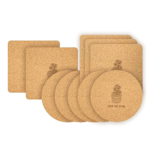 Original Xiaomi Youpin 10 PCS / Set Natural Cork Thermostatic Kitchen Insulation Cup Pads, Size: 95x95x6mm