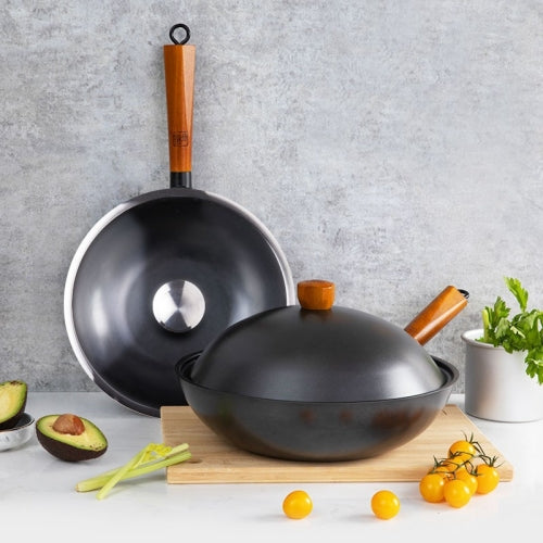 Original Xiaomi Youpin Lightweight Stir Fry Iron Pot, Specification: Fine Iron Cover 30cm Caliber