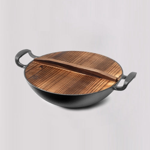 Original Xiaomi Youpin China Cast Iron Wok, Style: Traditional