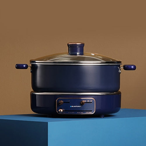 Original Xiaomi Youpin Blaupunkt H1 Lifting Electric Hot Pot Multi-function Pot, Specifications: Standard + Bakeware, CN Plug(Dark Blue)