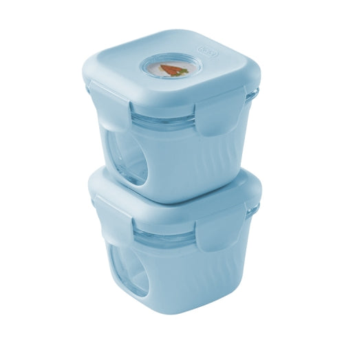 Original Xiaomi Youpin KL02004 Kalar 2 PCS/ Set Glass Supplementary Food Box (Blue)