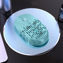 YINDIAO A6 2.4GHz 1600DPI 3-modes Adjustable 6-keys RGB Light Hollowing Wireless Silent Mouse (Green)