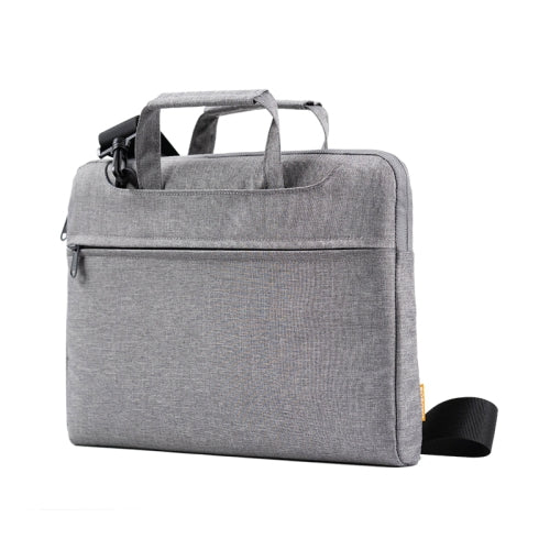 POFOKO A500 14 inch Portable Business Casual Polyester Multi-function Laptop Bag with Shoulder Strap(Grey)
