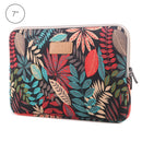 Lisen 7.0 inch Sleeve Case Colorful Leaves Zipper Briefcase Carrying Bag(Black)