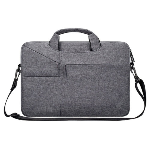 ST02S Waterproof Tear Resistance Hidden Portable Strap One-shoulder Handbag for 13.3 inch Laptops, with Suitcase Belt(Dark Gray)