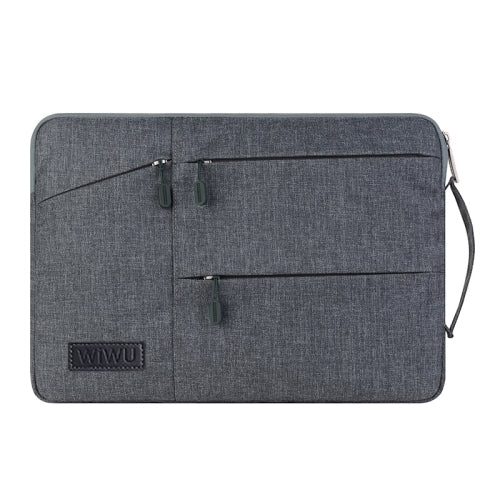 WIWU 15.4 inch Large Capacity Waterproof Sleeve Protective Case for Laptop (Grey)