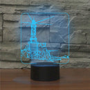 Lighthouse Shape 3D Colorful LED Vision Light Table Lamp, USB & Battery Version